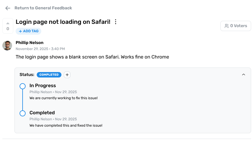 Track Post Status History